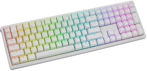 Ducky Zero 6108 Pure White Wireless Gaming Keyboard - MX2A Speed-Silver (US)
